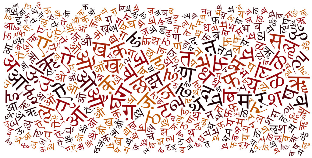 hindi alphabet background