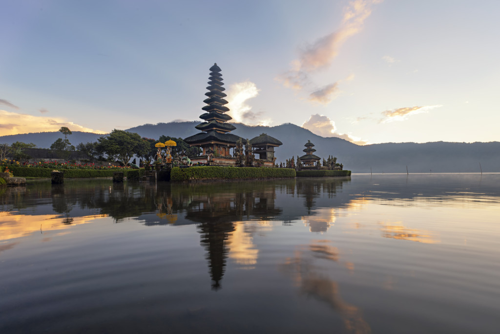 Ulun Danu temple Beratan Lake in Bali Indonesia, Temple of the l