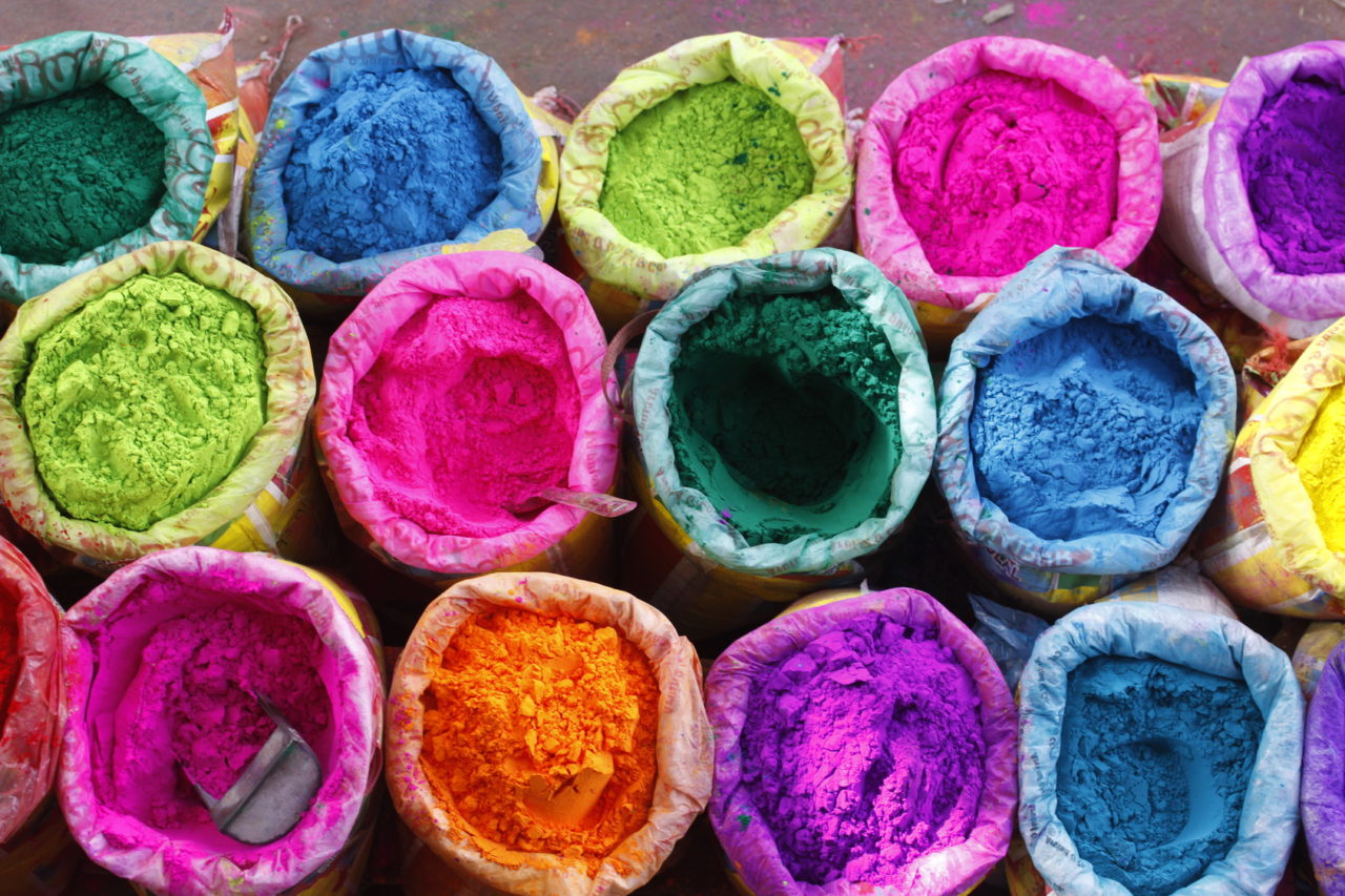 bright Indian colors , Jaipur, Rajasthan, India